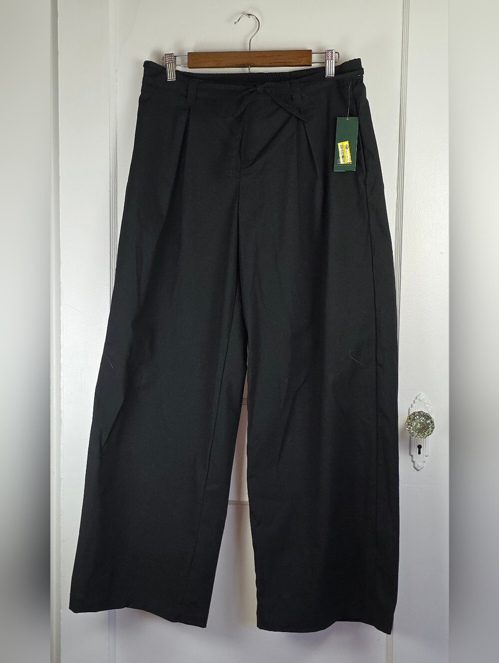 Wild Fable Black Wide Leg Mid Rise Trousers NEW with Tag M
